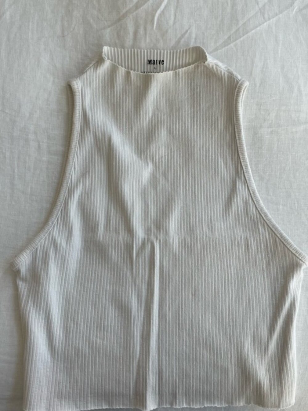 White Ribbed Tank Top🤍